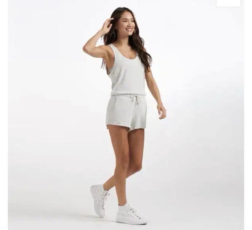 Vuori Light Gray Tank Romper